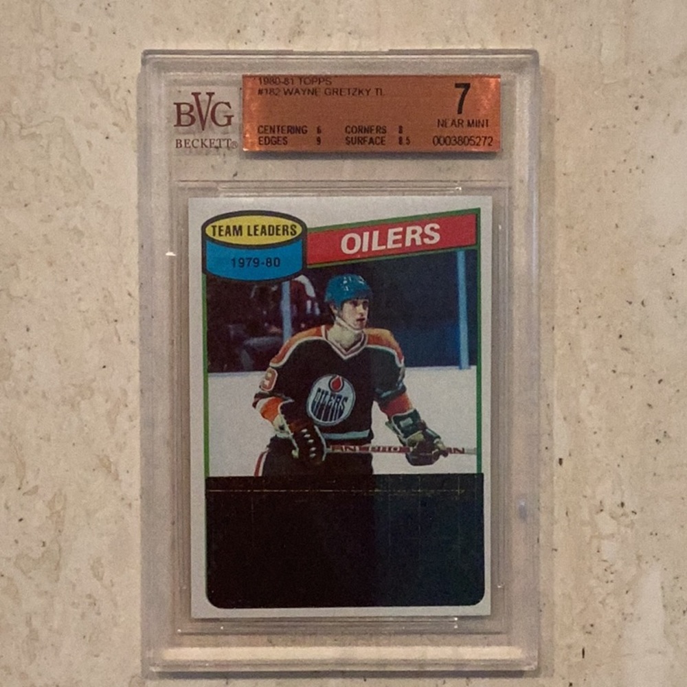 Wayne Gretzky TL 182 Topps 1980 - 81 Beckett 7 Team Leaders Oilers 1979-80 #182